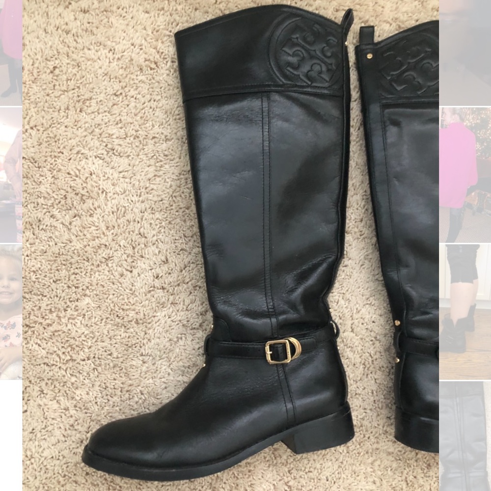 Tory Burch black riding boots